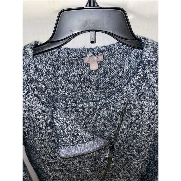 J. Jill Womens Pullover Sweater Size Medium Gray Mottled Going Out Party Comfort - Picture 3 of 12